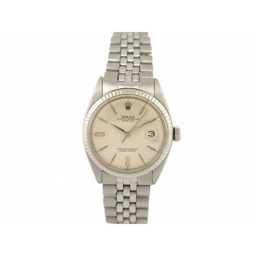 VINTAGE MONTRE ROLEX OYSTER DATEJUST 1601 36 MM ACIER JUBILE AUTOMATIQUE WATCH