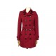 IMPERMEABLE BURBERRY TRENCH 3915072 S 34 EN SOIE & POLYESTER ROUGE COAT 2150€