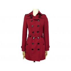 IMPERMEABLE BURBERRY TRENCH 3915072 S 34 EN SOIE & POLYESTER ROUGE COAT 2150€
