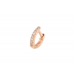 NEUF MONO BOUCLE D'OREILLE VANRYCKE MINI CREOLE PIERCING OFFICIEL T XXS OR 440€