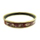 BRACELET HERMES LAPINS FIN IMPRIME EN EMAIL 6.5 CM BORDEAUX BOITE RABBIT 370€