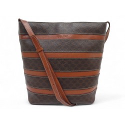 VINTAGE SAC A MAIN CELINE SEAU TOILE MACADAM TRIOMPHE BANDOULIERE HAND BAG 1450€