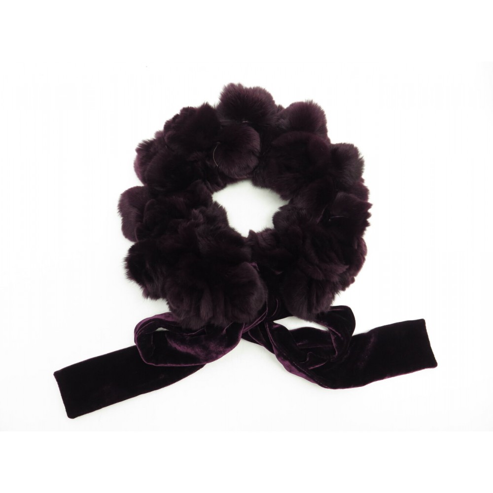 NEUF ECHARPE CHRISTIAN DIOR TOUR DE COU EN FOURRURE DE LAPIN RABBIT FUR SCARF