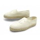 NEUF CHAUSSURES CHANEL ESPADRILLES LOGO CC G29762 37 CUIR BLANC NEW SHOES 860€
