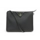 VINTAGE SAC A MAIN YVES SAINT LAURENT BANDOULIERE EN TOILE GAUFFREE NOIRE PURSE