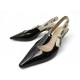 CHAUSSURES CHRISTIAN DIOR ESCARPINS SLINGBACK J'ADIOR 39 CUIR VERNIS NOIR 990€