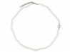  collier de perles chanel logo cc argente avec