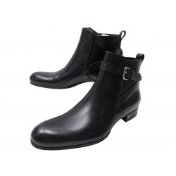 NEUF CHAUSSURES LOUIS VUITTON BOTTINES BOROUGH ANKLE BOOTS 9 43 CUIR NOIR 1500€