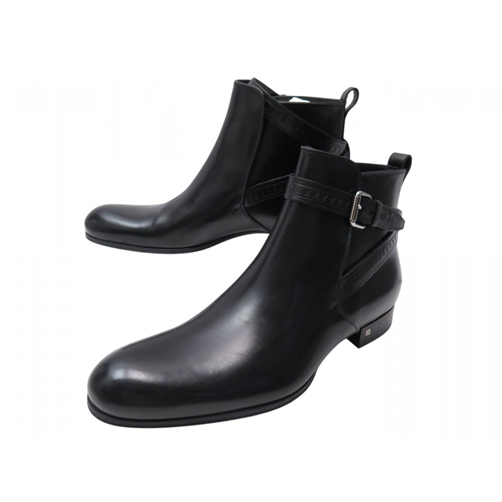 NEUF CHAUSSURES LOUIS VUITTON BOTTINES BOROUGH ANKLE BOOTS 9 43 CUIR NOIR 1500€