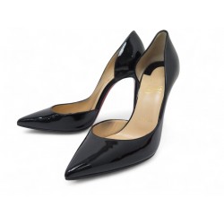NEUF CHAUSSURES LOUBOUTIN IRIZA 3130524BK01 ESCARPINS 37 CUIR VERNIS SHOES 695€