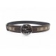 NEUF CEINTURE GUCCI BOUCLE GG 114874 T85 TOILE SUPREME MONOGRAM CUIR BELT 400€