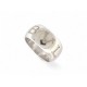 BAGUE BULGARI MONOLOGO EN OR BLANC 18K 12.7GR T54 WHITE 750 GOLD RING 3500€