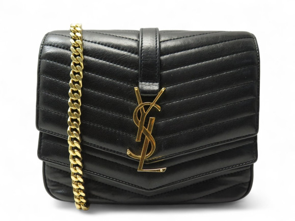 sac a main saint laurent sulpice small cuir chevron