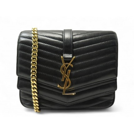SAC A MAIN SAINT LAURENT SULPICE SMALL CUIR CHEVRON BANDOULIERE HAND BAG 2200€