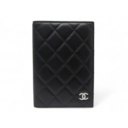 NEUF PORTE PASSEPORT CHANEL EN CUIR D'AGNEAU MATELASSE LEATHER CARD HOLDER 700€