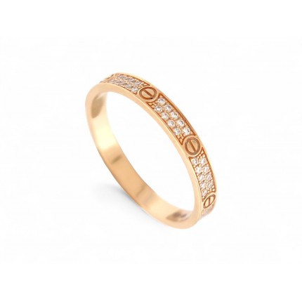 NEUF BAGUE CARTIER LOVE PM CRB4218000 PAVEE DIAMANT 0.19CT T53 OR 18K RING 5400€