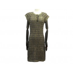 ROBE CHANEL P41788 BYZANCE 2011 BOUTONS GRIPOIX 38 M TWEED CACHEMIRE DRESS 4890€