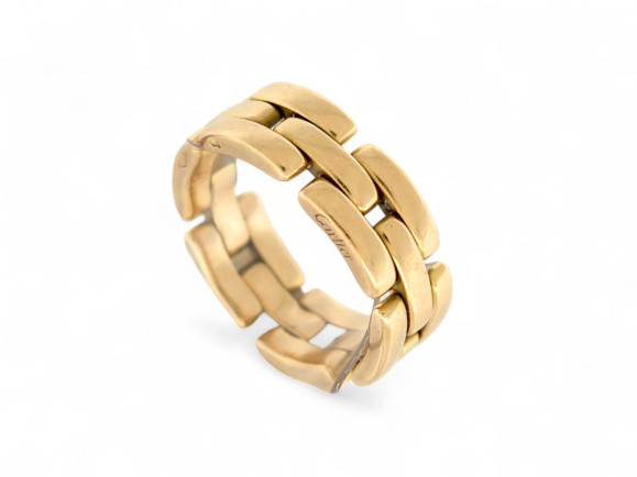 bague cartier panthere maillons t53 en or jaune 18k