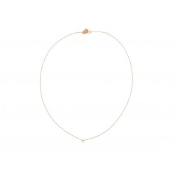 NEUF COLLIER CHOCKER VANRYCKE STARDUST DIAMANT 0.04CT OR ROSE 18K NECKLACE 680€