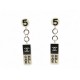 NEUF BOUCLES D'OREILLES CHANEL PENDANTES LOGO CC NUMERO 5 RESINE EARRINGS 690€