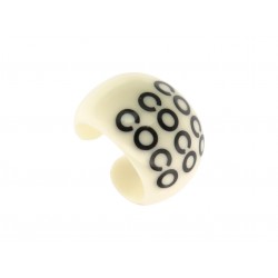 BAGUE CHANEL COCO COLLECTION 2001 T53 EN RESINE CREME CREAM RESIN RING 620€