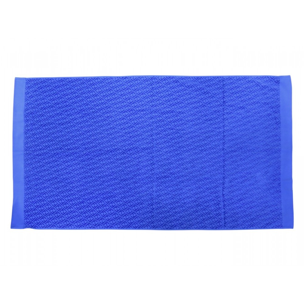 NEUF DRAP DE BAIN SERVIETTE PLAGE FENDI MONOGRAMME ZUCCA BLEU COTON TOWEL 580€