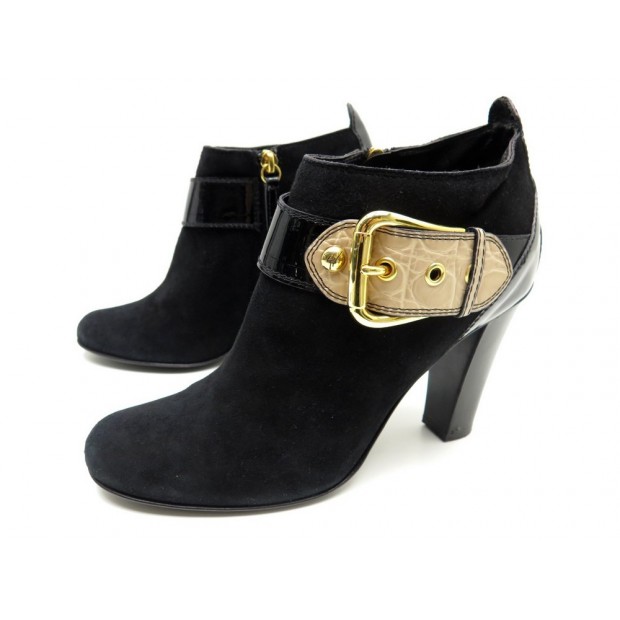 NEUF CHAUSSURES GIUSEPPE ZANOTTI 38.5 BOTTINES DAIM NOIR LOW BOOTS BLACK 750€