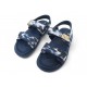 NEUF CHAUSSURES DIOR SANDALES DIORACT 36 TOILE ET CUIR BLEU SANDALS SHOES 1190€