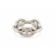 NEUF ANNEAU DE FOULARD HERMES REGATE CHAINE D'ANCRE ARGENT CARRE SCARF RING 210€