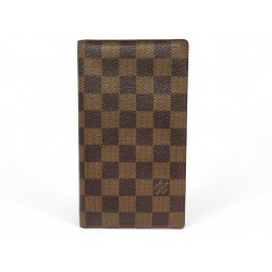 PORTE CHEQUIER LOUIS VUITTON EN TOILE DAMIER EBENE CARTE CHECKBOOK HOLDER 590€