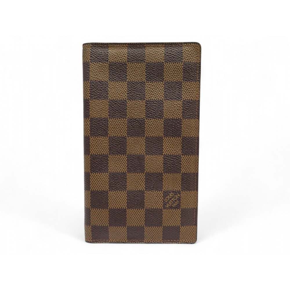 PORTE CHEQUIER LOUIS VUITTON EN TOILE DAMIER EBENE CARTE CHECKBOOK HOLDER 590€