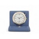 REVEIL MONTBLANC M29419 PENDULETTE DE VOYAGE ETUI CUIR BOHEME BLEU TABLE CLOCK