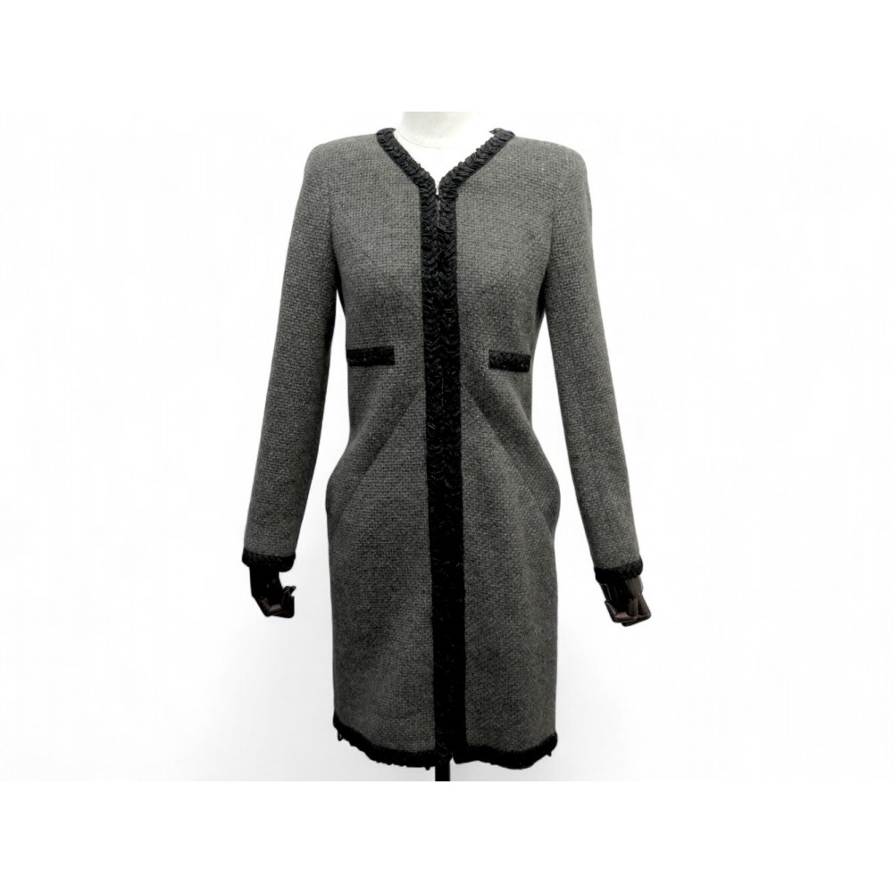 VESTE CHANEL GILET CARDIGAN P38962V22034 36 S ZIP CACHEMIRE & LAINE ALPAGA 5800€
