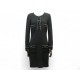 ROBE CHANEL P42061 POCHES A LISERETS 36 S EN CACHEMIRE BOUTONS LOGO CC 4690€