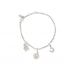 BRACELET CHOPARD HAPPY DIAMOND LUCKY 855811 OR BLANC 18K DIAMANT 0.05 CT 4200€