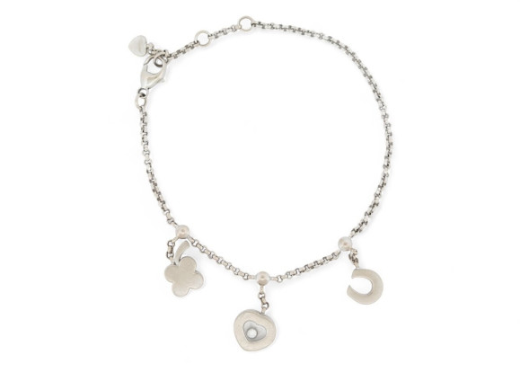 bracelet chopard happy diamond lucky 855811 or blanc