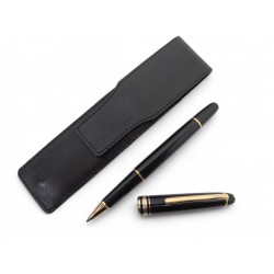 VINTAGE STYLO ROLLER MONTBLANC MEISTERSTUCK CLASSIQUE RESINE NOIRE + ETUI 710€