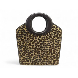 NEUF VINTAGE SAC A MAIN CHRISTIAN DIOR LADY O POULAIN IMPRME LEOPARD BAG 4000€