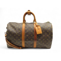 SAC DE VOYAGE LOUIS VUITTON KEEPALL 45 BANDOULIERE M41418 TOILE MONOGRAM 2150€