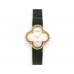 MONTRE VAN CLEEF & ARPELS ALHAMBRA PM 122974 OR JAUNE 18K ET NACRE QUARTZ 9250€ MONTRE VAN CLEEF & ARPELS ALHAMBRA PM 122974 OR JAUNE 18K ET NACRE QUARTZ 9250€