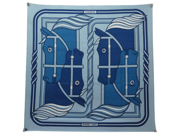 foulard hermes quadrige carre 90 pierre peron soie