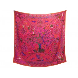 NEUF CHALE HERMES PEUPLE DU VENT C. HENRY CHALE 140 CACHEMIRE & SOIE SHAWL 1260€