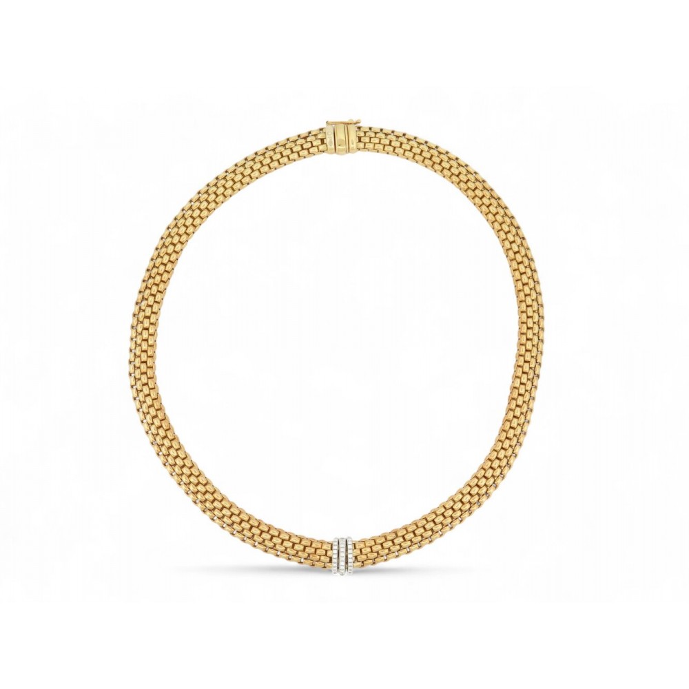 NEUF COLLIER FOPE PANORAMA 43068167 DIAMANTS OR JAUNE 18K 69.5GR NECKLACE 21390€