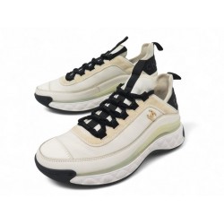 CHAUSSURES CHANEL BASKET LOW TOP TRAINER LOGO CC G35617 36.5 SNEAKERS 1175€