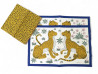 lot hermes 2 sets de table et 2 serviettes