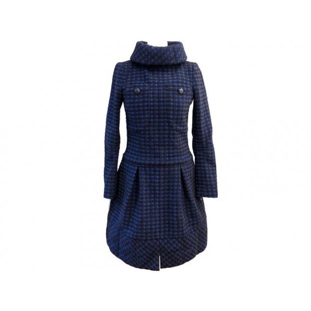 NEUF ROBE CHANEL TWEED BLEU 34 