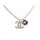NEUF COLLIER CHANEL PERLES ET FLEURS EMAIL 2022 METAL DORE 41.5CM NECKLACE 1210€