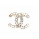 NEUF BROCHE CHANEL COCO LOGO CC STRASS 2022 METAL DORE GOLDEN METAL BROOCH 740€