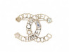  broche chanel coco logo cc strass 2022 metal dore