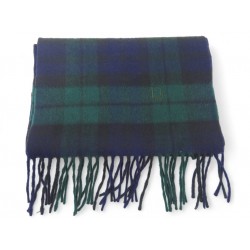 NEUF ECHARPE DIOR MOTIF TARTAN LAINE D'ECOSSE VERT BLEU GREEN WHOOL SCARF 590€